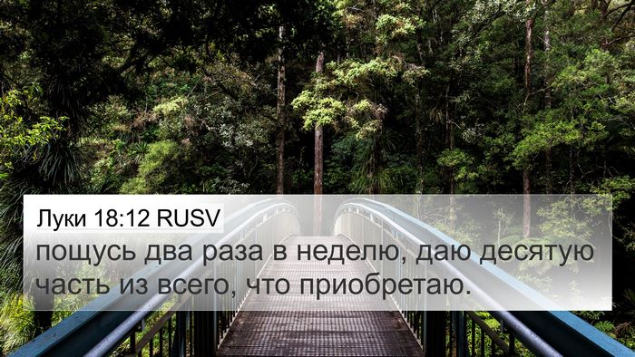 Луки 18:12 RUSV Bible Verse Image
