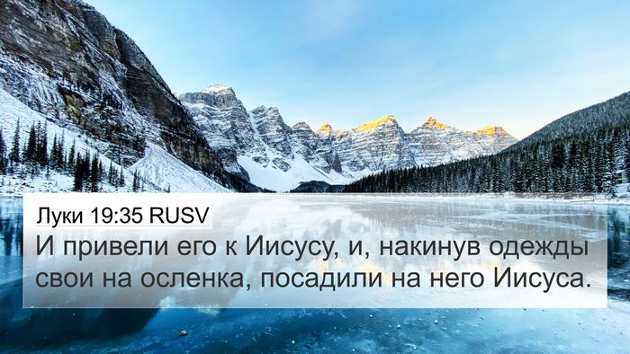 Луки 19:35 RUSV Bible Verse Image