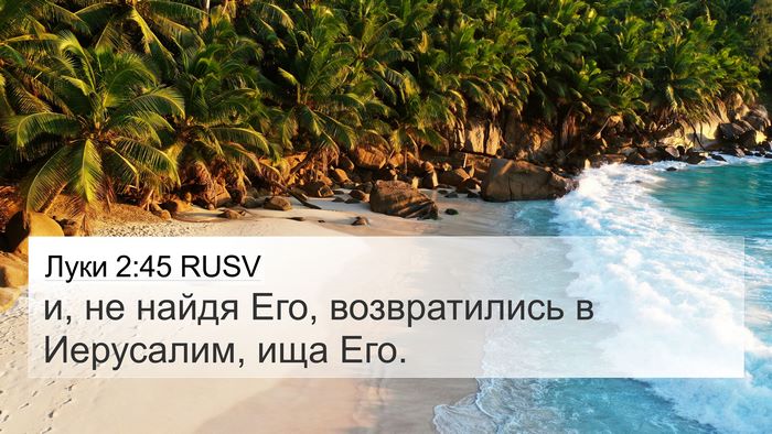 Луки 2:45 RUSV 4K Wallpaper - и, не найдя Его, - 4K Wallpaper Bible Verse