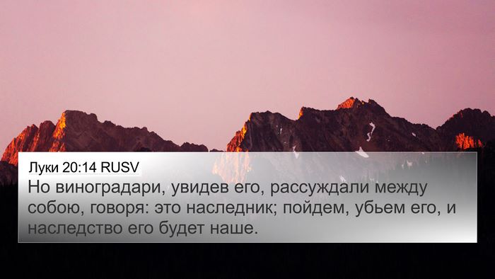 Луки 20:14 RUSV Bible Verse Image