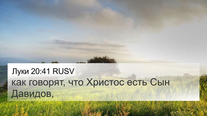 Луки 20:41 RUSV 4K Wallpaper - как говорят, что Христос - 4K Wallpaper Bible Verse