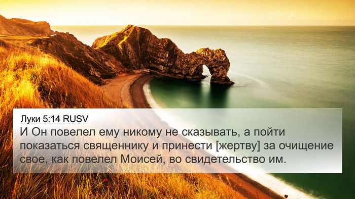 Луки 5:14 RUSV Bible Verse Image