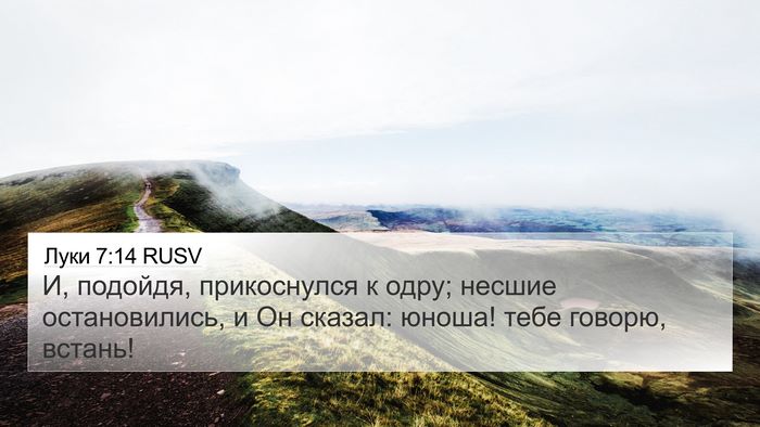 Луки 7:14 RUSV Bible Verse Image