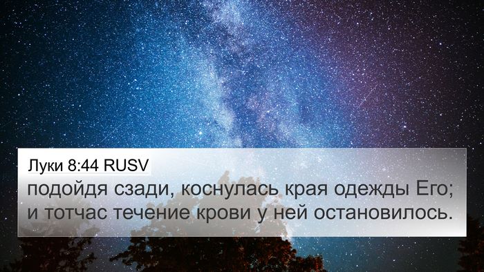 Луки 8:44 RUSV Bible Verse Image