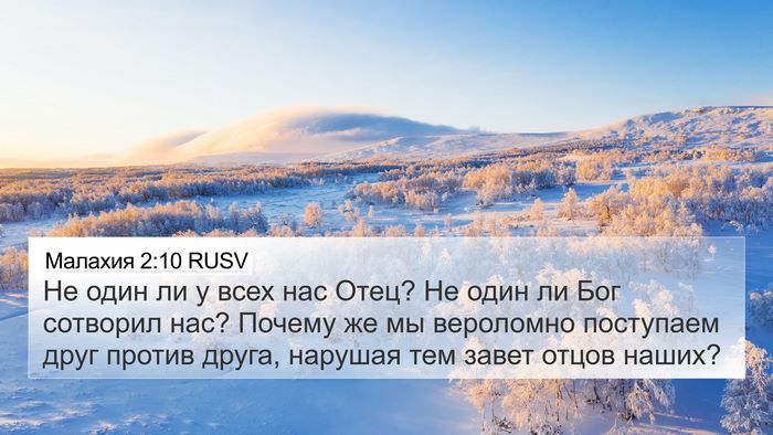 Малахия 2:10 RUSV Bible Verse Image