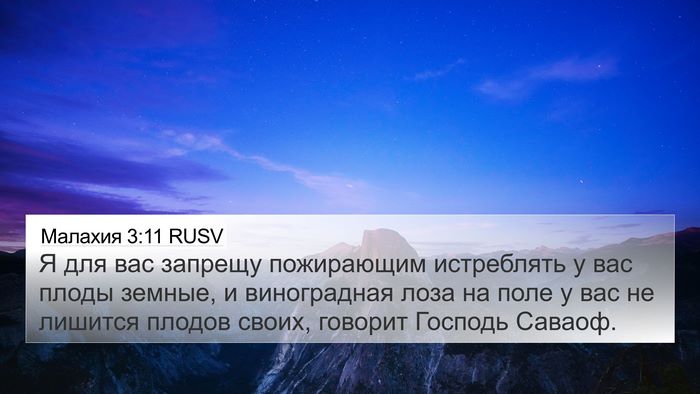 Малахия 3:11 RUSV 4K Wallpaper - Я для вас запрещу - 4K Wallpaper Bible Verse