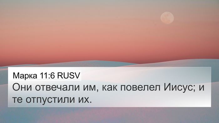 Марка 11:6 RUSV 4K Wallpaper - Они отвечали им, как - 4K Wallpaper Bible Verse