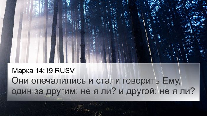 Марка 14:19 RUSV Bible Verse Image