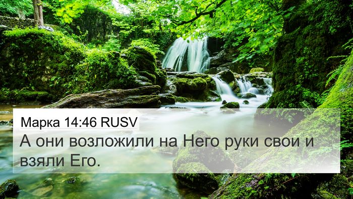 Марка 14:46 RUSV Bible Verse Image