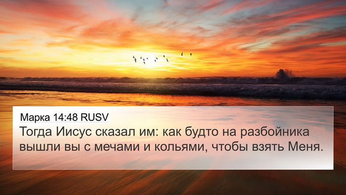 Марка 14:48 RUSV Bible Verse Image