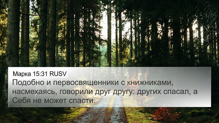 Марка 15:31 RUSV Bible Verse Image