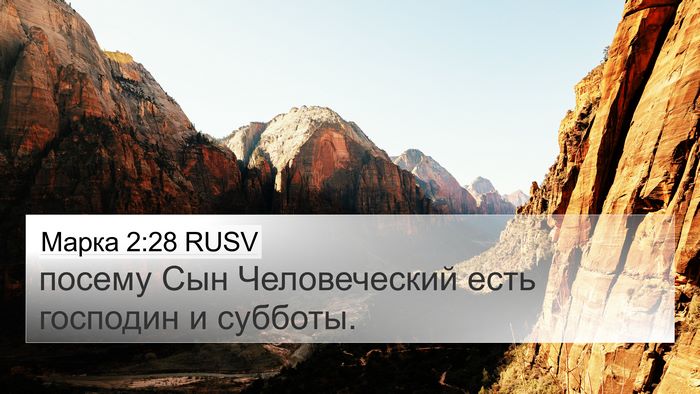 Марка 2:28 RUSV Bible Verse Image