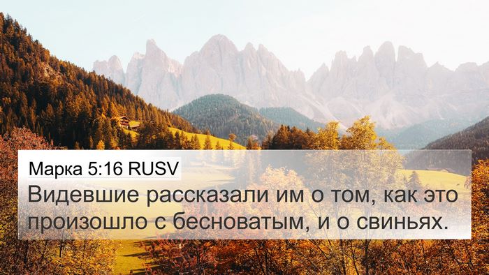 Марка 5:16 RUSV 4K Wallpaper - Видевшие рассказали им о - 4K Wallpaper Bible Verse