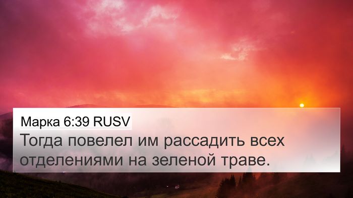 Марка 6:39 RUSV Bible Verse Image