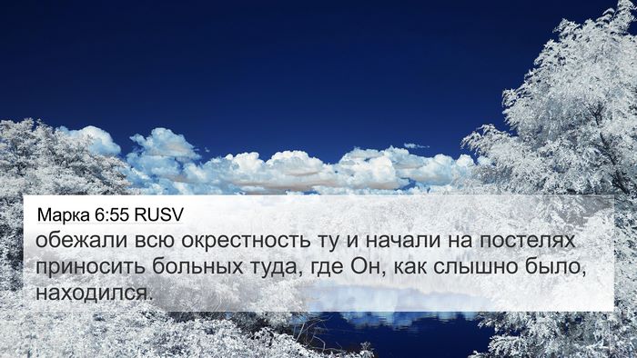 Марка 6:55 RUSV Bible Verse Image
