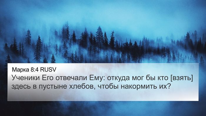 Марка 8:4 RUSV Bible Verse Image