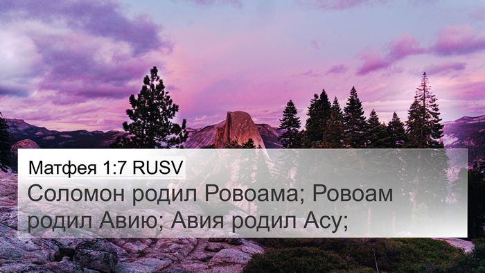 Матфея 1:7 RUSV Bible Verse Image