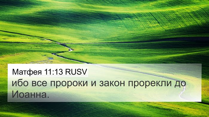 Матфея 11:13 RUSV 4K Wallpaper - ибо все пророки и закон - 4K Wallpaper Bible Verse