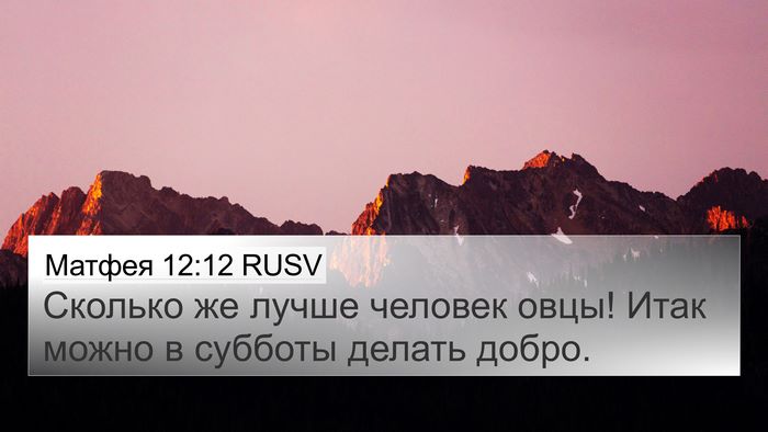 Матфея 12:12 RUSV Bible Verse Image