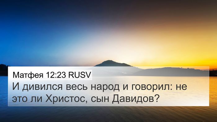 Матфея 12:23 RUSV Bible Verse Image