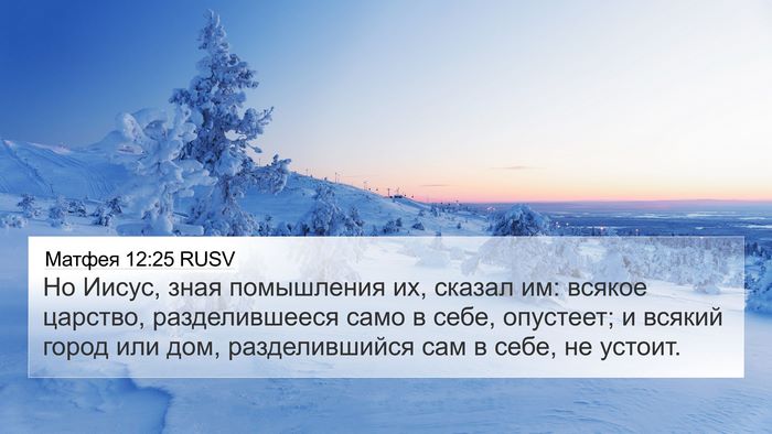 Матфея 12:25 RUSV Bible Verse Image