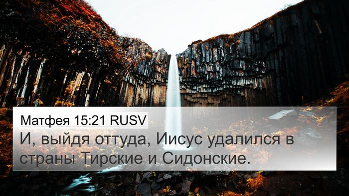 Матфея 15:21 RUSV Bible Verse Image