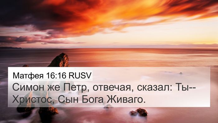 Матфея 16:16 RUSV 4K Wallpaper - Симон же Петр, отвечая, - 4K Wallpaper Bible Verse