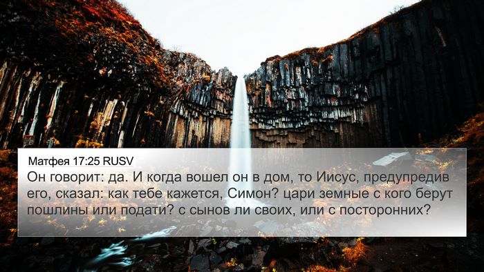 Матфея 17:25 RUSV Bible Verse Image