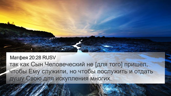 Матфея 20:28 RUSV Bible Verse Image