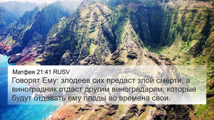 Матфея 21:41 RUSV Bible Verse Image