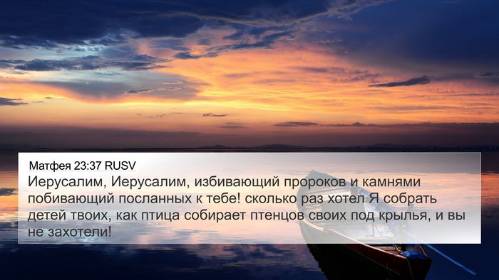 Матфея 23:37 RUSV Bible Verse Image