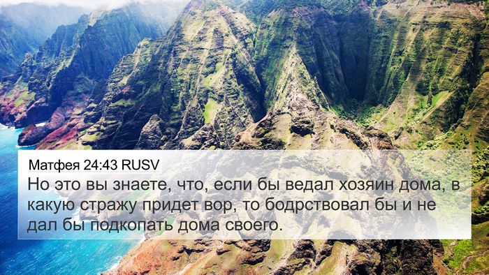 Матфея 24:43 RUSV Bible Verse Image