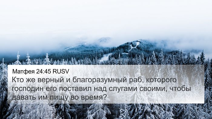 Матфея 24:45 RUSV Bible Verse Image