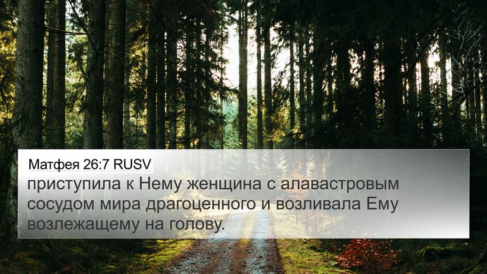 Матфея 26:7 RUSV 4K Wallpaper - приступила к Нему женщина - 4K Wallpaper Bible Verse