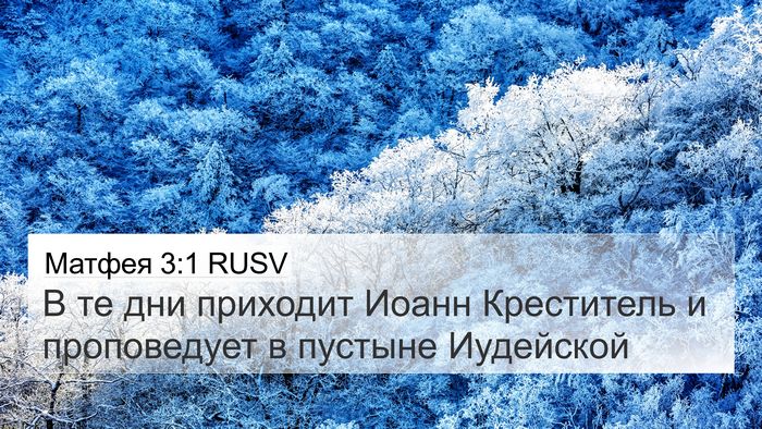 Матфея 3:1 RUSV Bible Verse Image