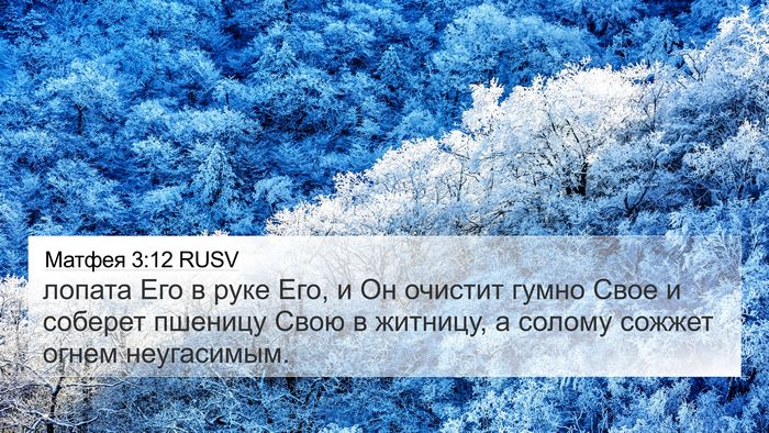 Матфея 3:12 RUSV Bible Verse Image
