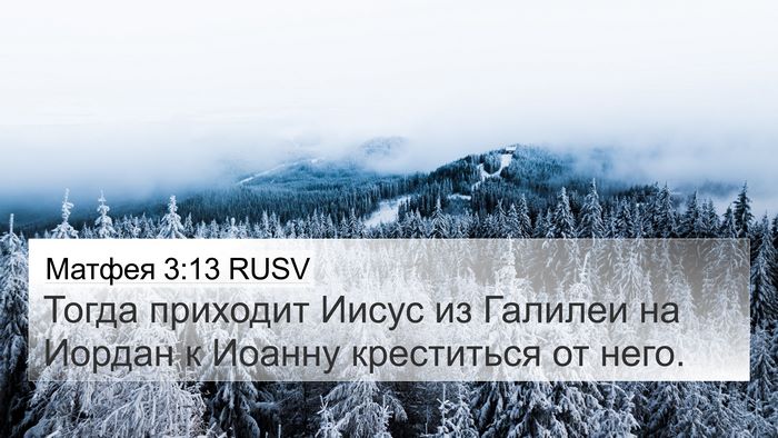 Матфея 3:13 RUSV Bible Verse Image