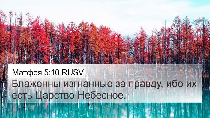 Матфея 5:10 RUSV 4K Wallpaper - Блаженны изгнанные за - 4K Wallpaper Bible Verse