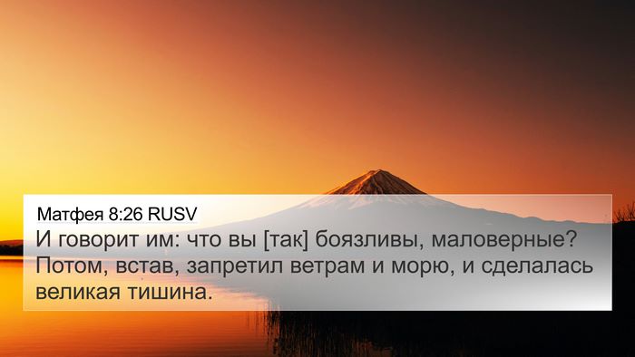 Матфея 8:26 RUSV Bible Verse Image