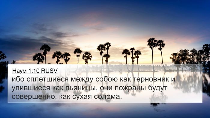 Наум 1:10 RUSV Bible Verse Image