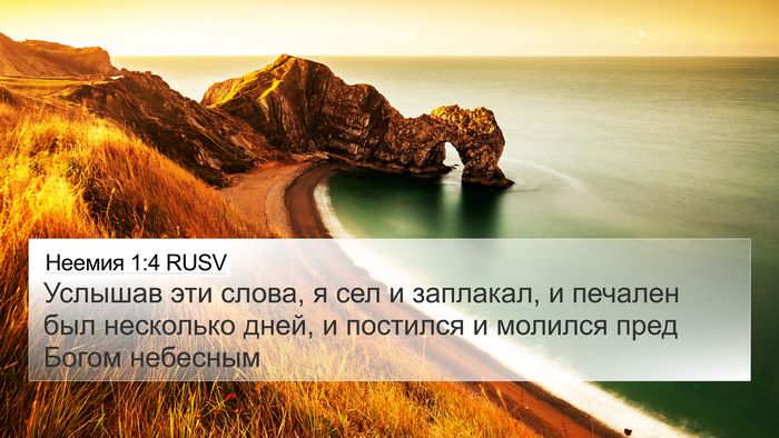 Неемия 1:4 RUSV Bible Verse Image
