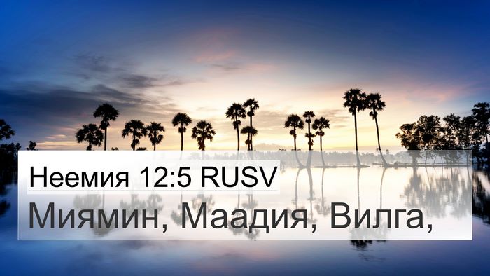 Неемия 12:5 RUSV Bible Verse Image