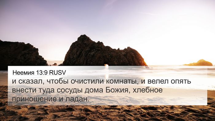 Неемия 13:9 RUSV 4K Wallpaper - и сказал, чтобы очистили - 4K Wallpaper Bible Verse