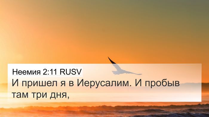 Неемия 2:11 RUSV 4K Wallpaper - И пришел я в Иерусалим. И - 4K Wallpaper Bible Verse