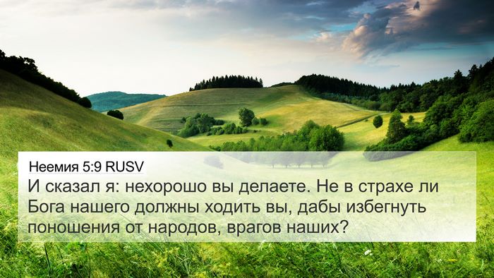 Неемия 5:9 RUSV Bible Verse Image