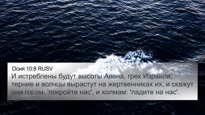 Осия 10:8 RUSV Bible Verse Image