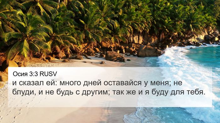 Осия 3:3 RUSV Bible Verse Image