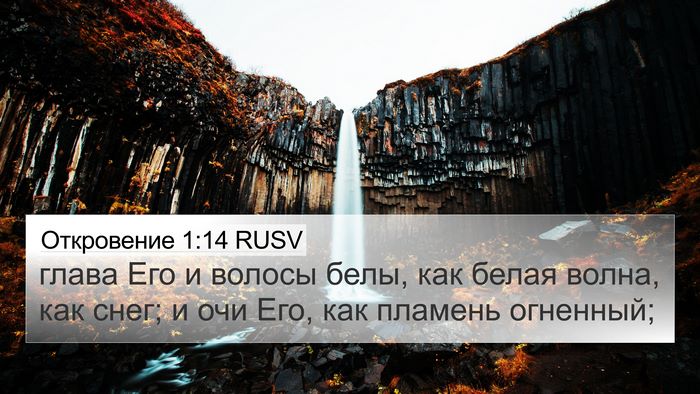 Откровение 1:14 RUSV Bible Verse Image