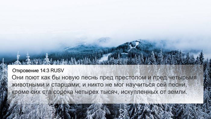 Откровение 14:3 RUSV Bible Verse Image