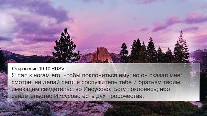 Откровение 19:10 RUSV Bible Verse Image